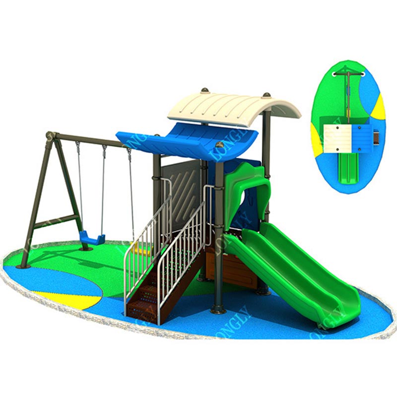 Kids Outdoor Swing And Slide - Şık Çocuk Kaydırağı, Salıncaklı Plastik Kaydırak,