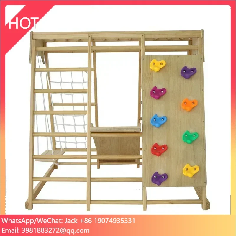 Kids Outdoor Jungle Gym With Slide - 2025 Toptan Çocuklar İçin Orman Oyun