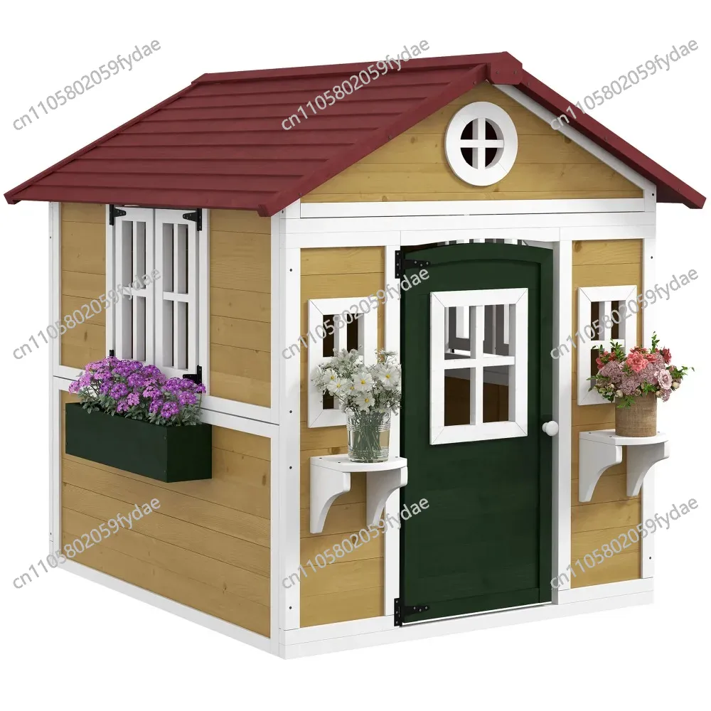 Kids Outdoor Playhouse - Açık Hava Çocuk Oyun Evi, Kapılı,