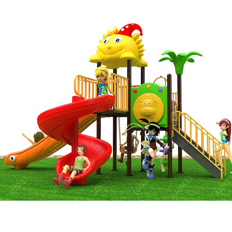 Kids Outdoor Playground - Çocuklar İçin Ticari Plastik Kaydırak 450x270x280cm