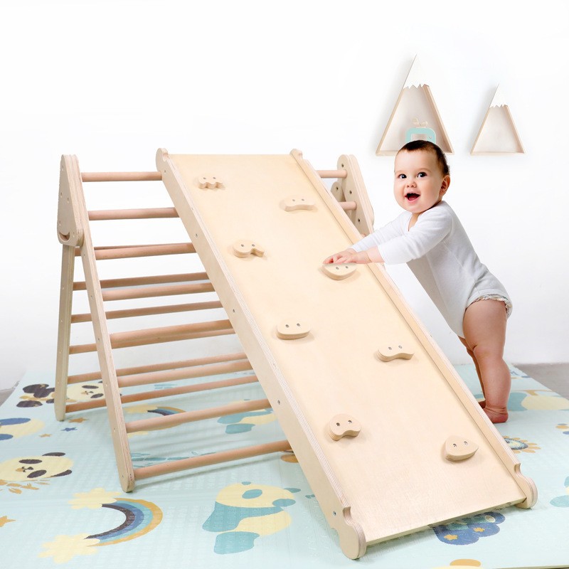 Kids Outdoor Jungle Gym With Slide - Açık Hava Ahşap Büyük Boy Oyun