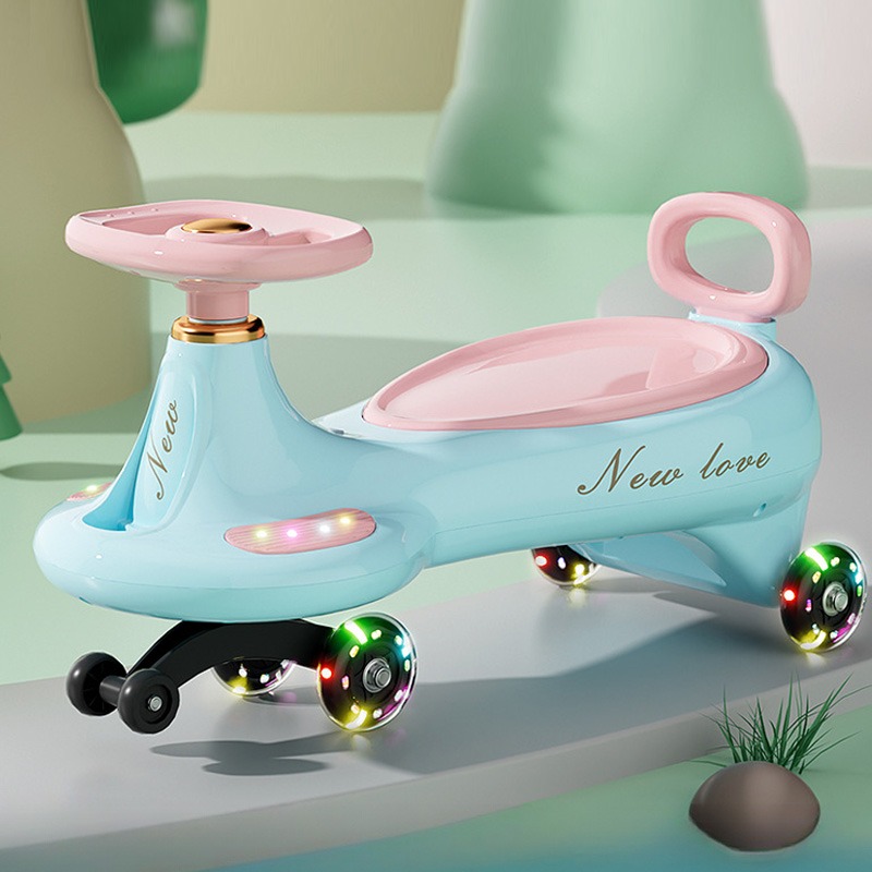 Kids Outdoor Swing And Slide - Sevimli Çocuklar İçin Salıncaklı Sallanan Araba,