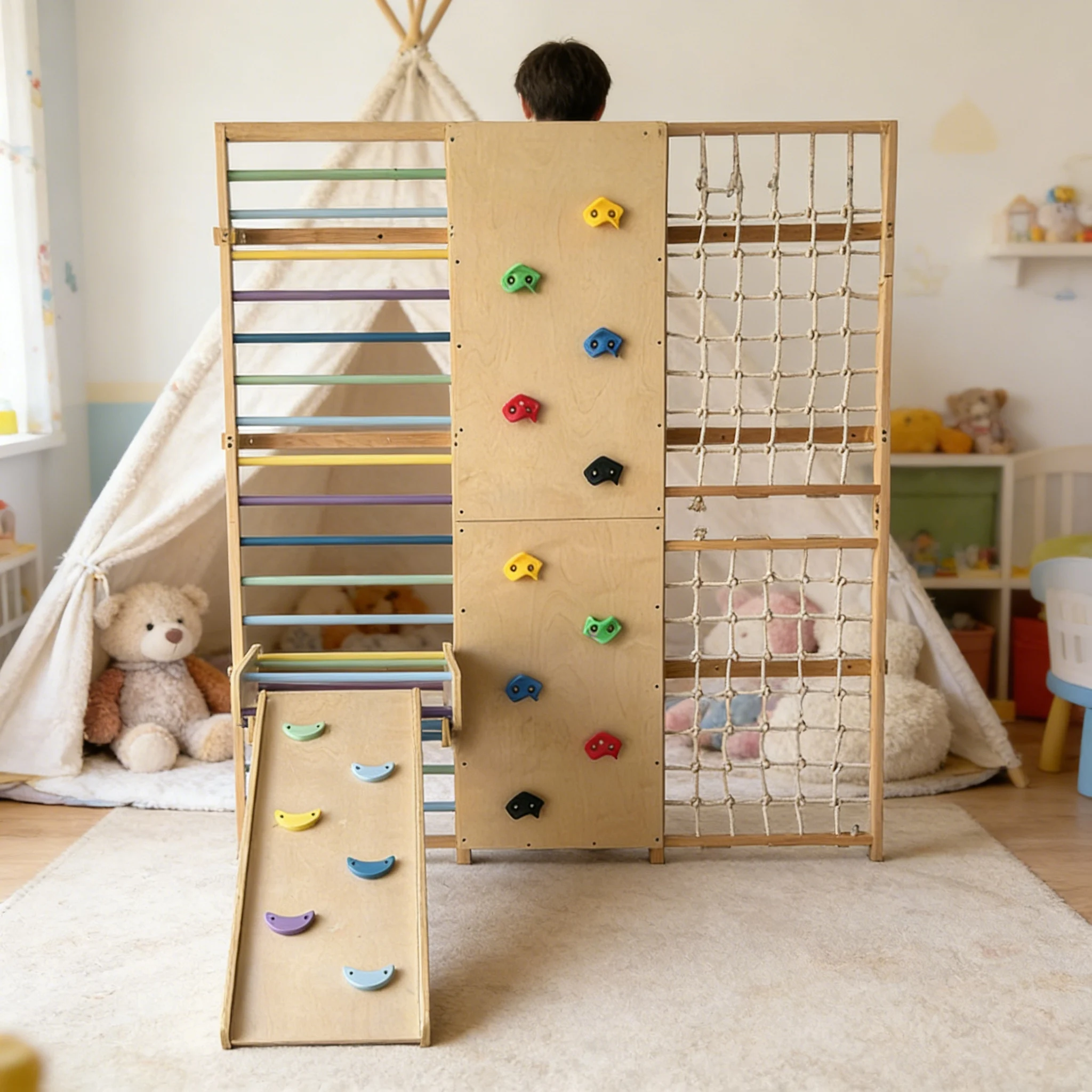 Kids Outdoor Wooden Climbing Frame - 2026 Profesyonel Sınıf Tırmanma Çerçevesi Açık