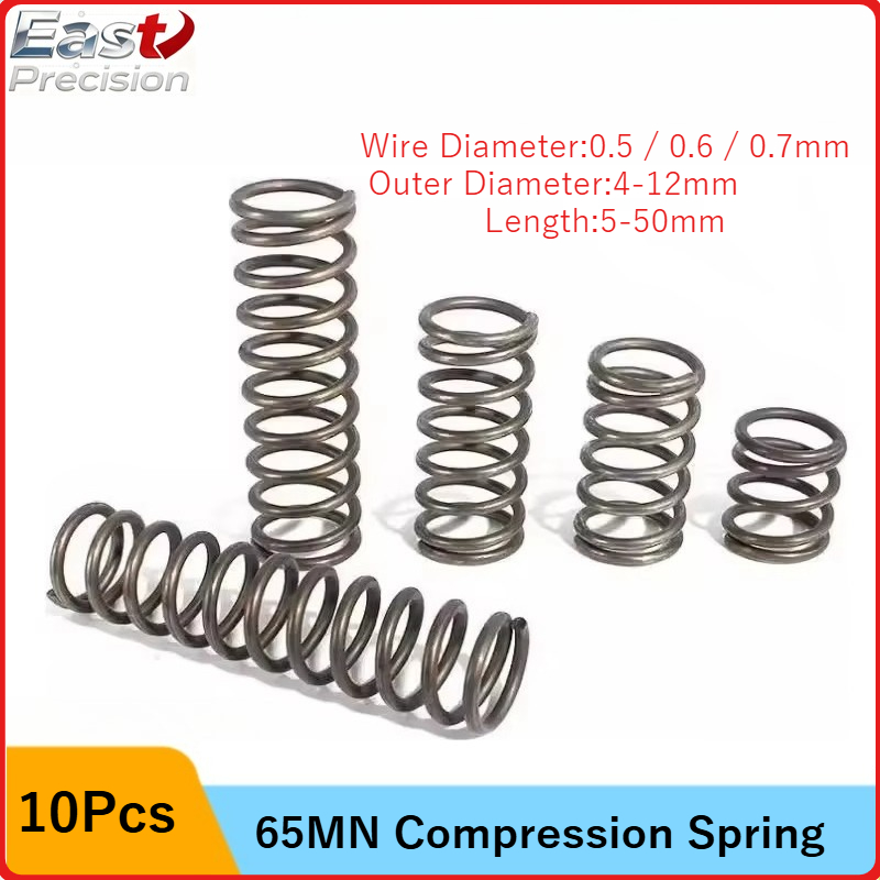 Mini Trampoline Spring - 10 adet/grup 0.5mm/0.6mm/0.7mm Mikro Küçük Sıkıştırma