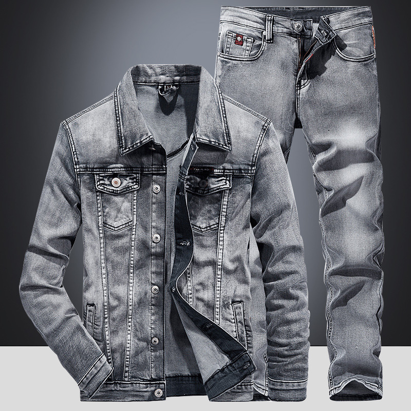 Mini Trampoline Spring - İlkbahar Sonbahar Denim Takım Elbise erkek