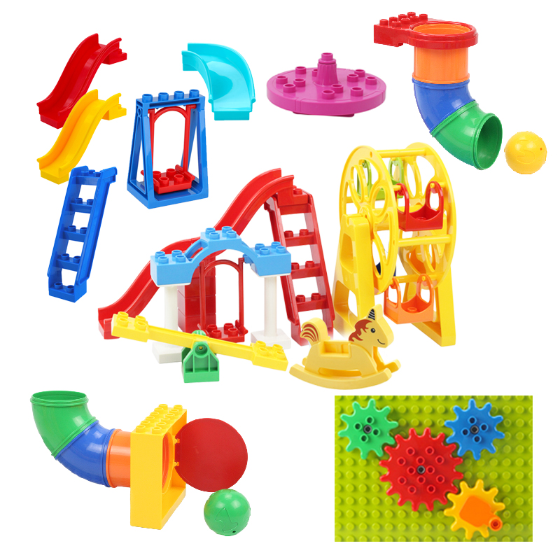 Kids Outdoor Swing And Slide - Büyük Yapı Taşları Oyun Alanı Boru