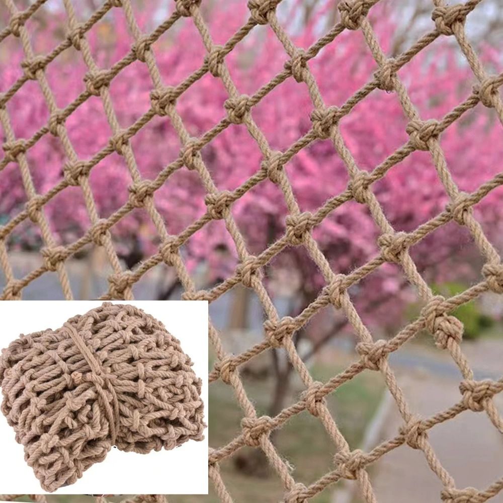 Kids Outdoor Net - Kenevir Halat Tırmanma Ağı Doğal Jüt