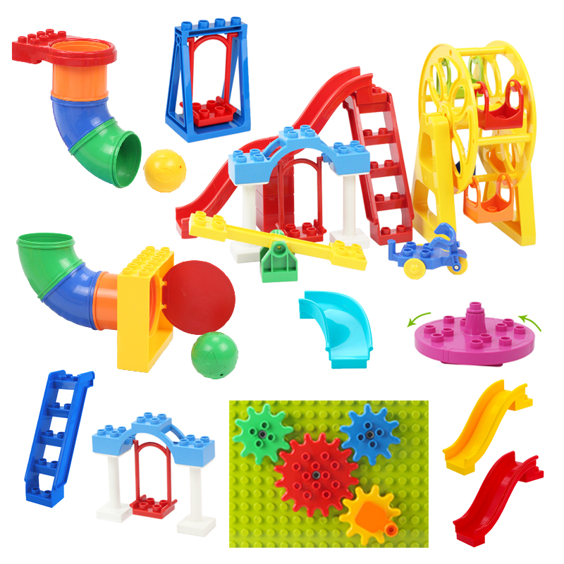 Kids Outdoor Swing And Slide - Büyük Yapı Taşları Oyun Alanı Boru