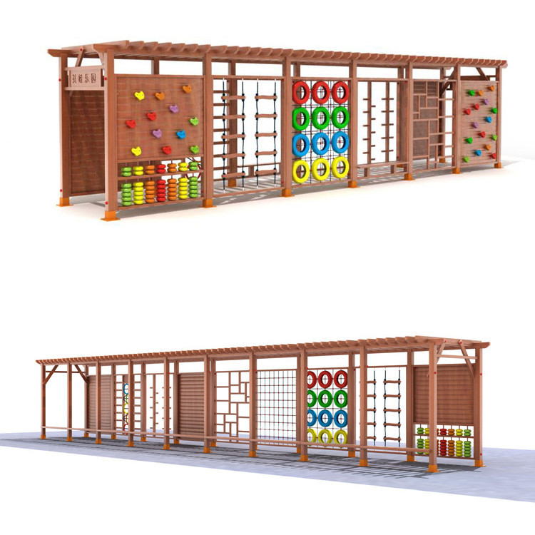 Kids Outdoor Wooden Climbing Frame - Çocuklar için Açık Hava Tırmanma Kaya