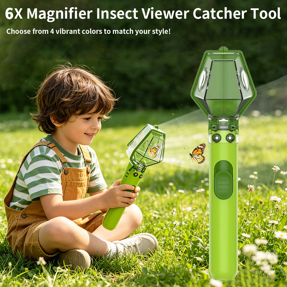 Kids Outdoor Equipment - 6X Büyüteçli Çocuk Böcek Yakalayıcısı, Net