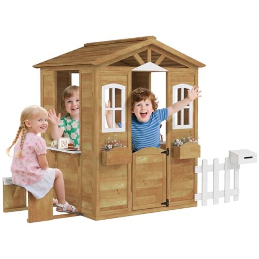 Kids Outdoor Playhouse - 3-6 yaş arası çocuklar için dış