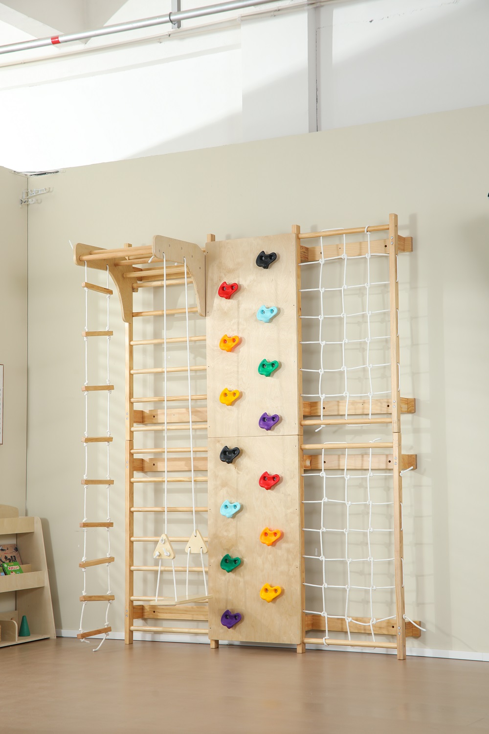 Kids Outdoor Wooden Climbing Frame - Stokta İç Mekan Maymun Barları Çocuklar