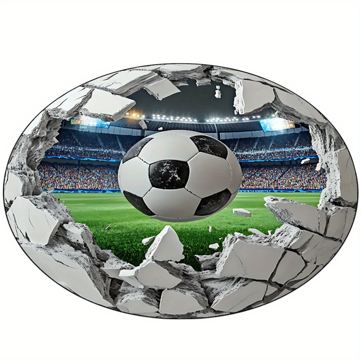 3D Futbol Sahası Yuvarlak Halı - Kids Outdoor Mat Waterproof incelemesi ve fiyatı