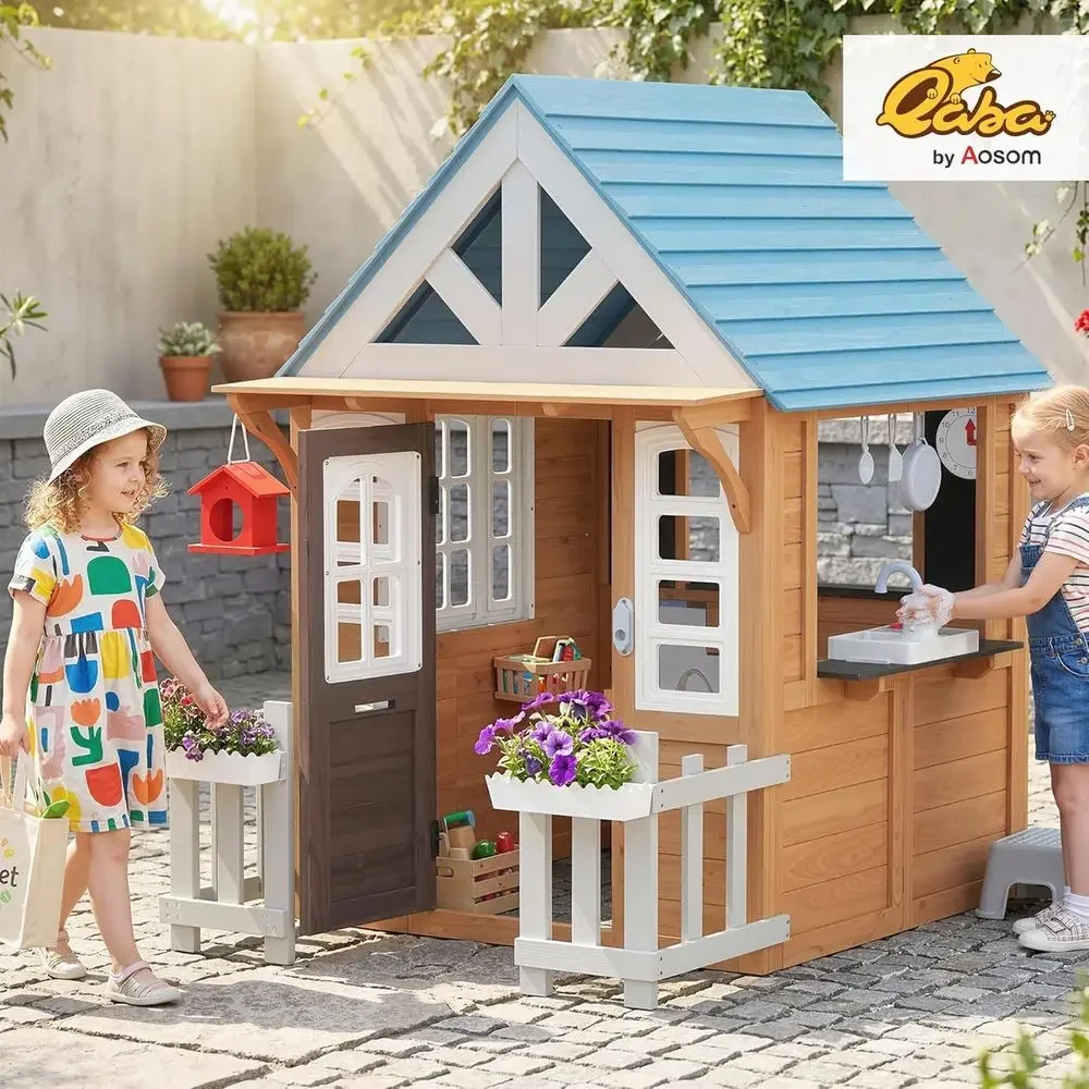Evcil Hayvan Kapılı Qaba Açık  - Qaba Kids Outdoor Playhouse incelemesi ve fiyatı