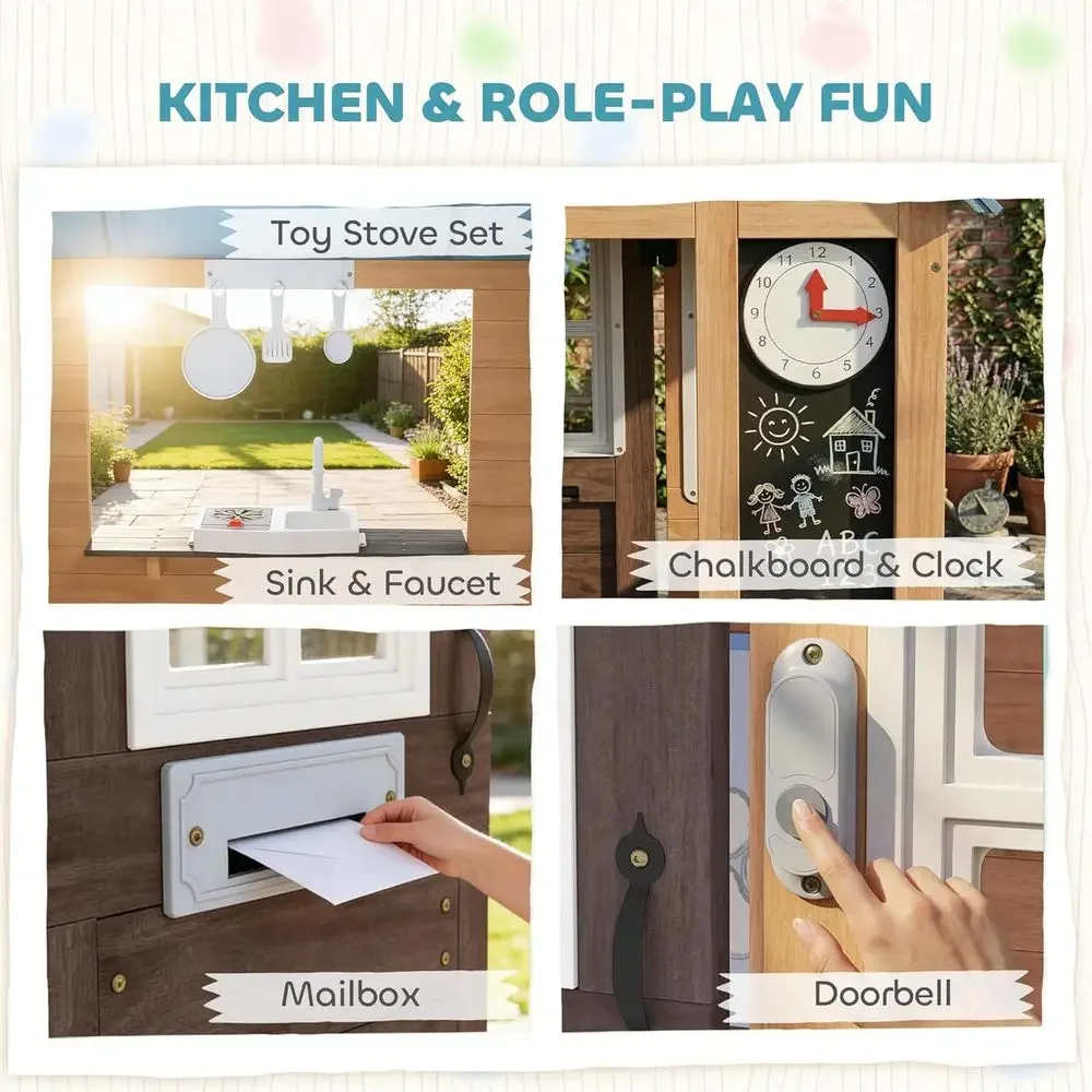 Evcil Hayvan Kapılı Qaba Açık  - Qaba Kids Outdoor Playhouse incelemesi ve fiyatı