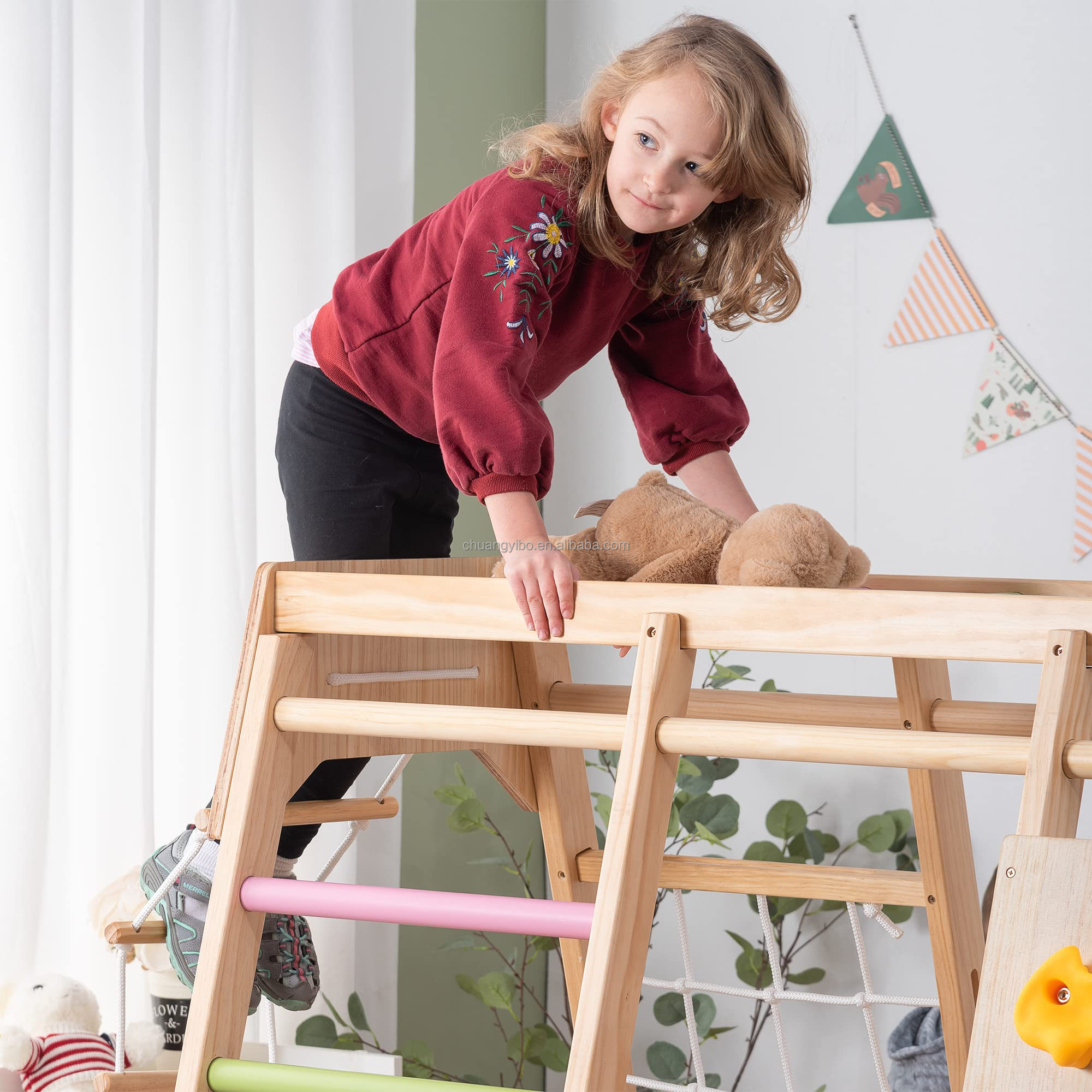 Tırmanma Duvarları Eğlence Par - Kids Outdoor Swing And Slide incelemesi ve fiyatı