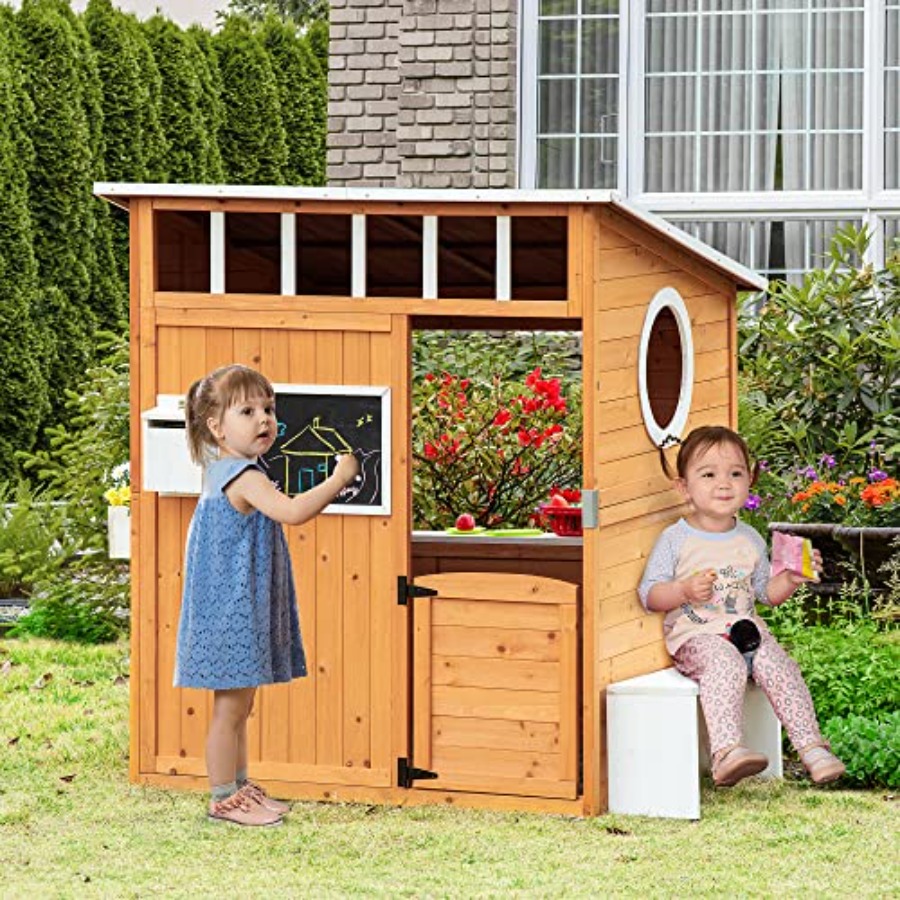 Çocuklar İçin Çalışan Kapılı,  - Kids Outdoor Playhouse incelemesi ve fiyatı
