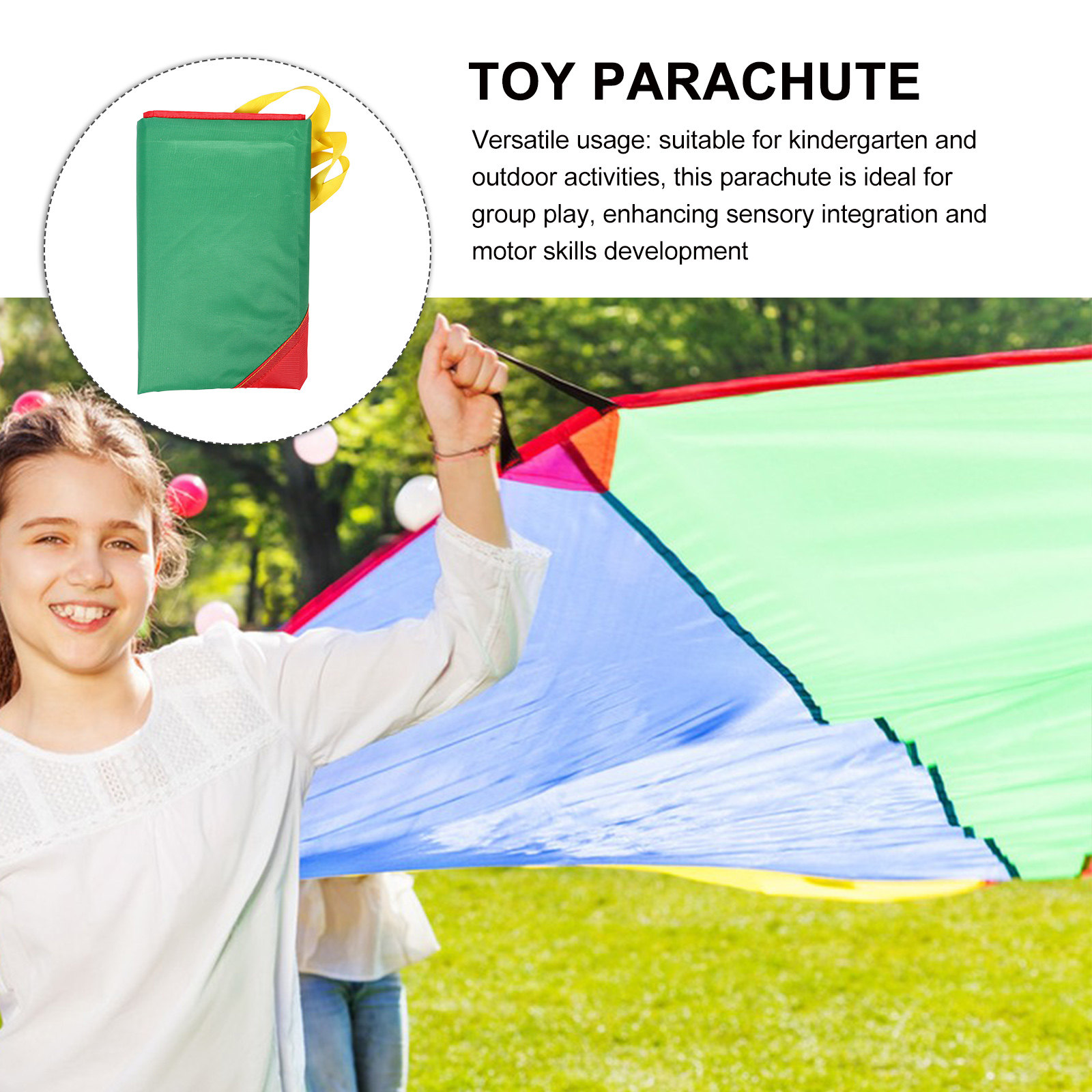 Renkli Gökkuşağı Paraşütü Çocu - Play Kids Outdoor incelemesi ve fiyatı