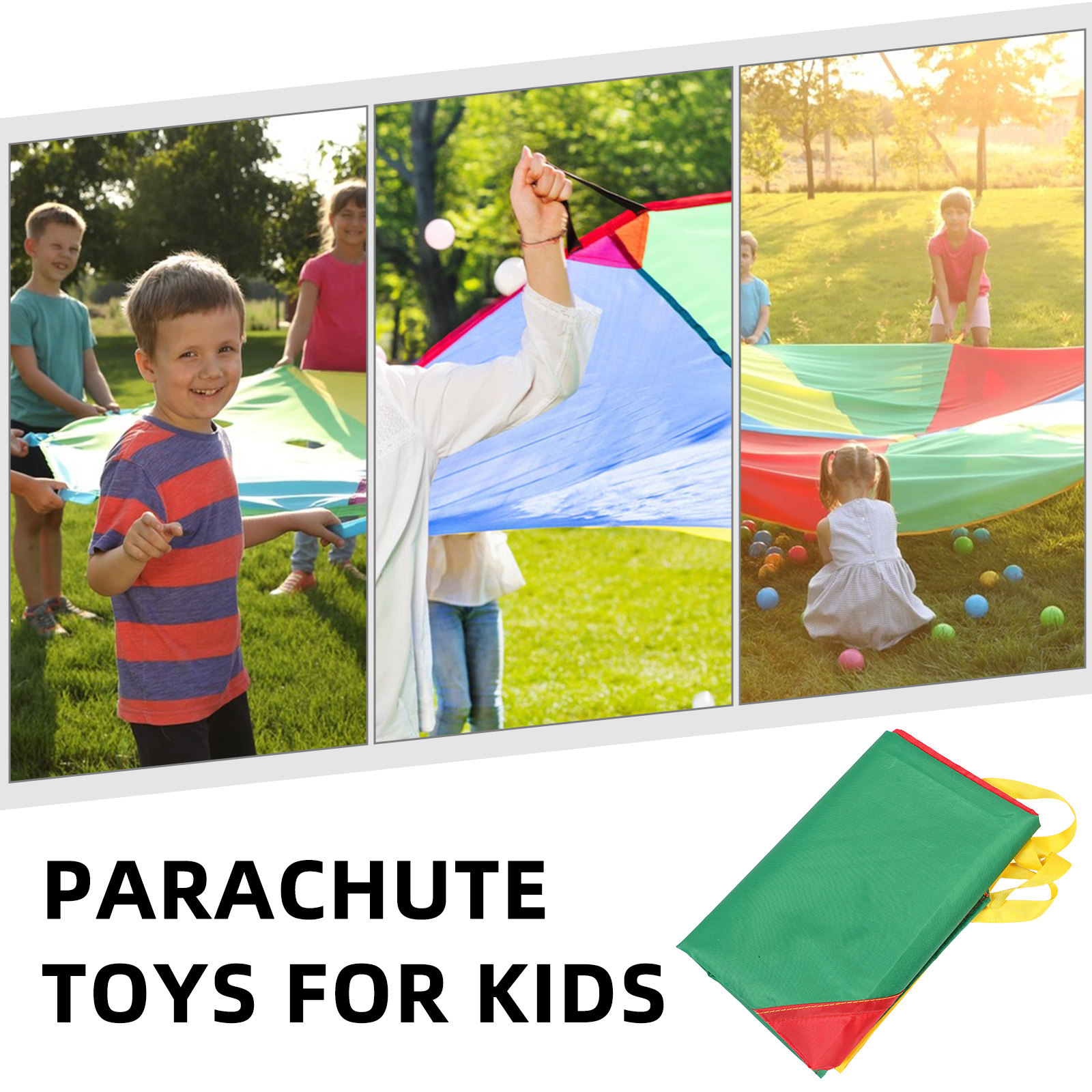 Renkli Gökkuşağı Paraşütü Çocu - Play Kids Outdoor incelemesi ve fiyatı