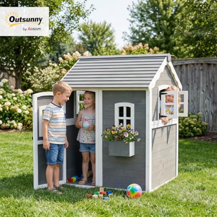 3-8 yaş arası çocuklar için ze - Kids Outdoor Playhouse incelemesi ve fiyatı
