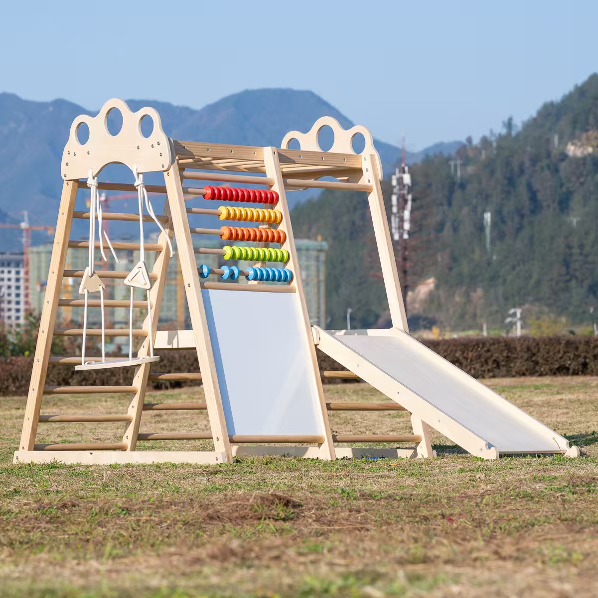 Büyük Ahşap Tırmanma Çerçevesi - Kids Outdoor Wooden Climbing Frame incelemesi ve fiyatı
