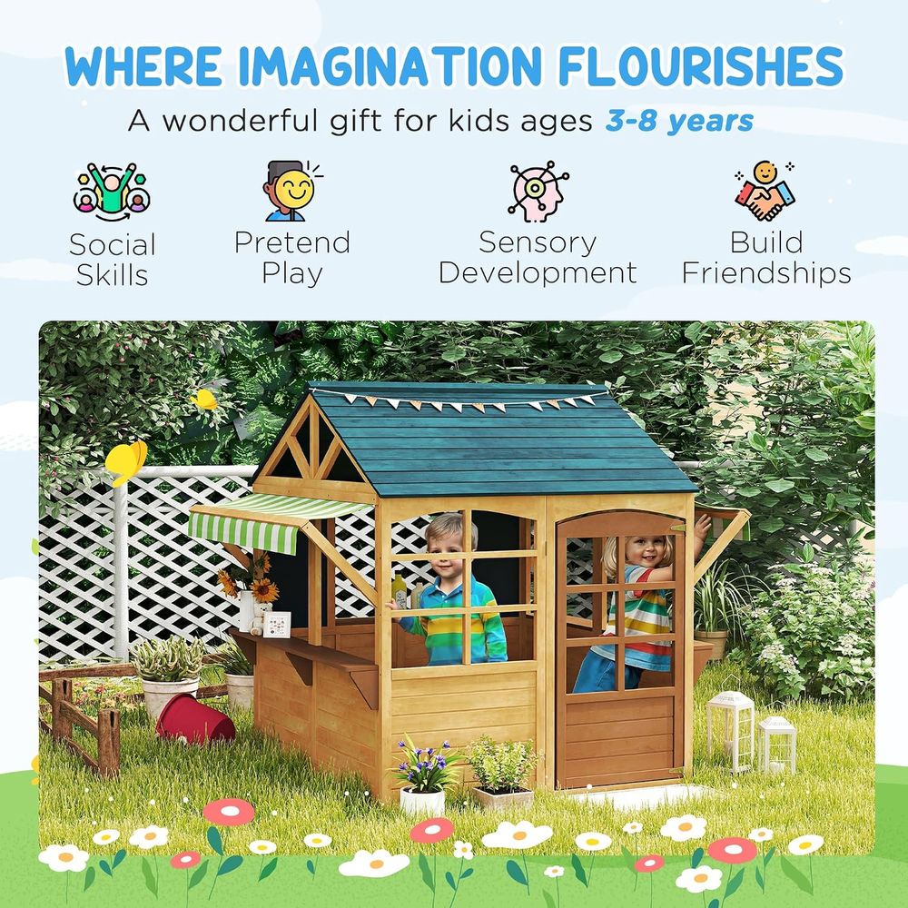 Qaba katlanabilir açık hava oy - Qaba Kids Outdoor Playhouse incelemesi ve fiyatı