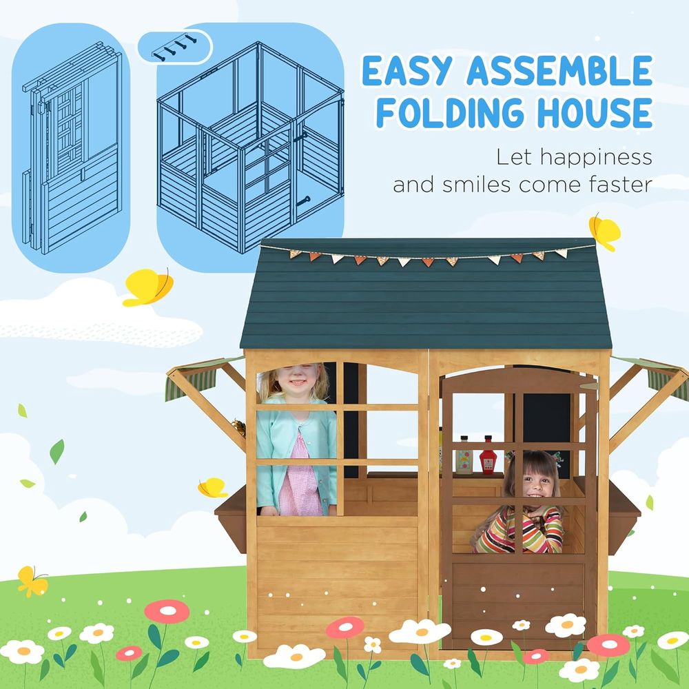 Qaba katlanabilir açık hava oy - Qaba Kids Outdoor Playhouse incelemesi ve fiyatı