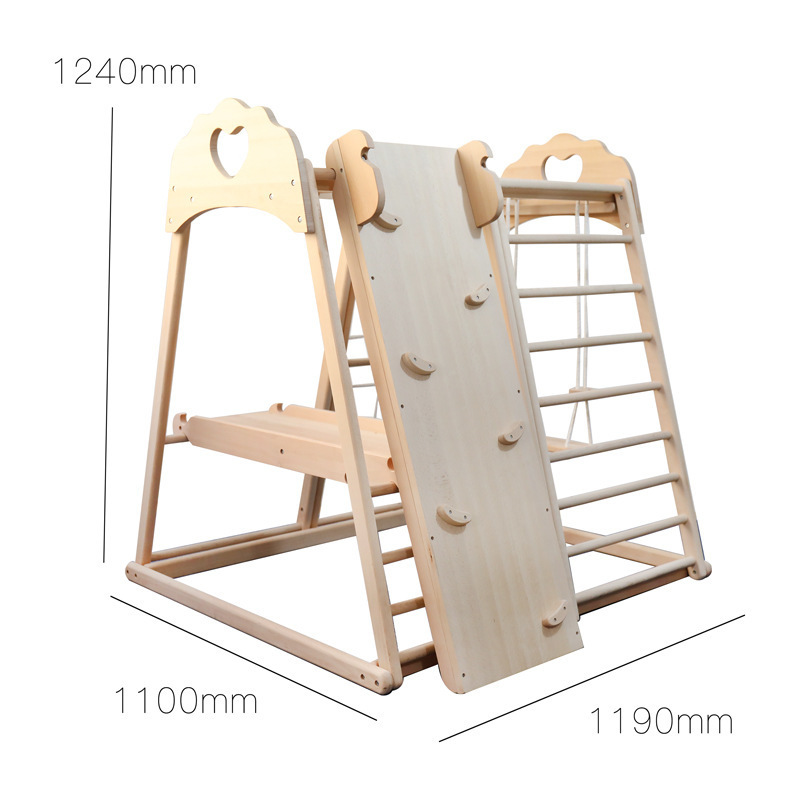 Açık Hava Ahşap Büyük Boy Oyun - Kids Outdoor Jungle Gym With Slide incelemesi ve fiyatı