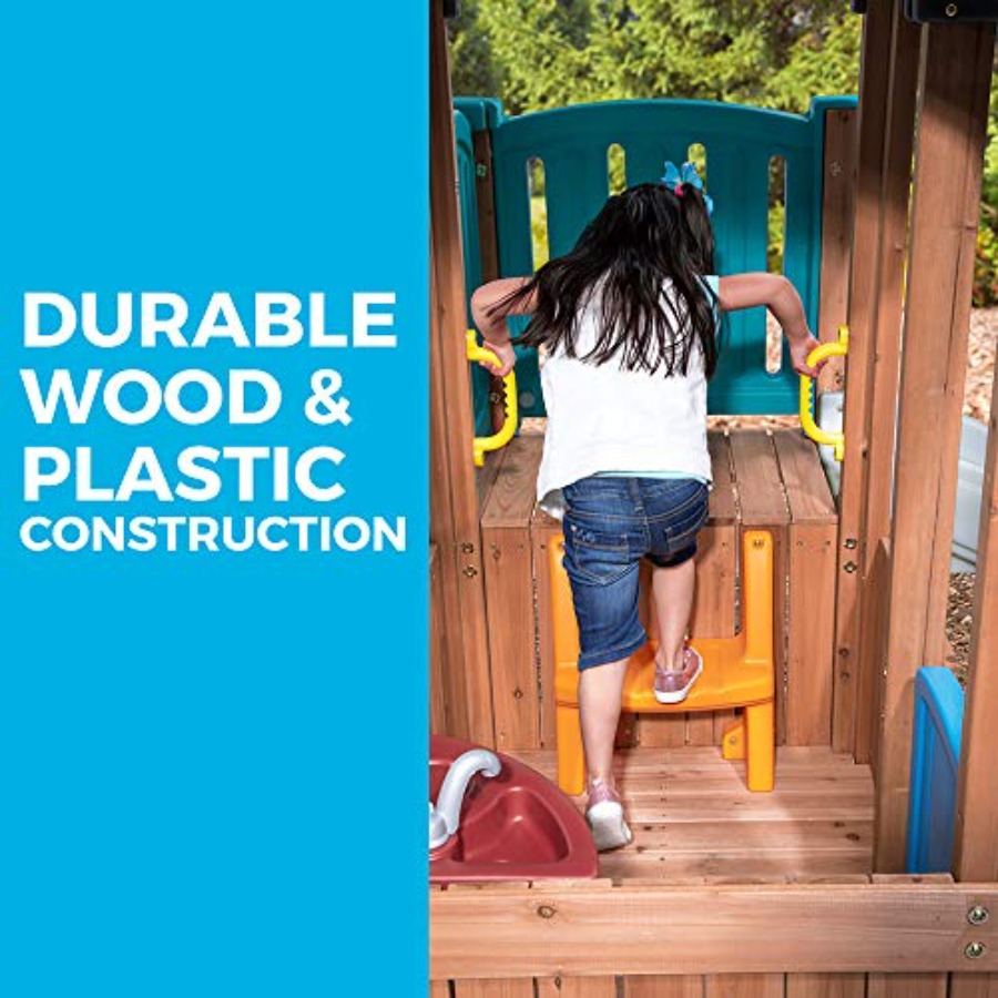 Ormanlık Macera Oyun Evi ve Ka - Kids Outdoor Swing And Slide incelemesi ve fiyatı