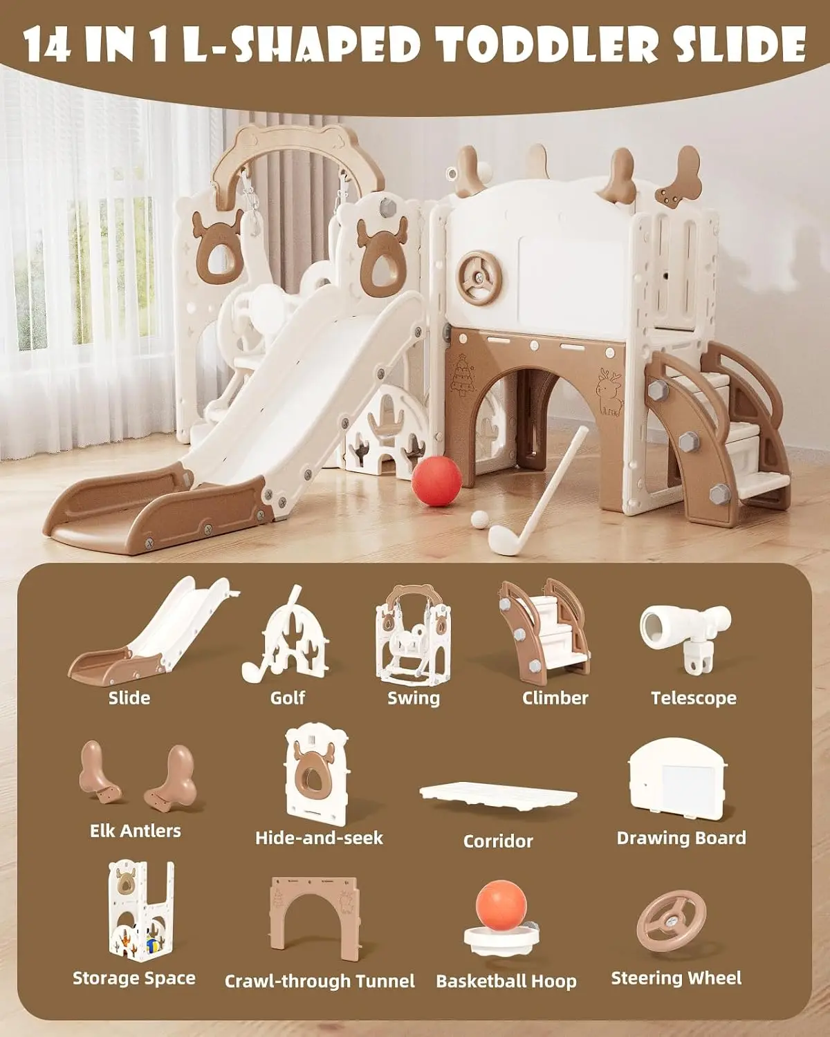 13'ü 1 arada Çocuk Kaydırağı v - Kids Outdoor Swing And Slide incelemesi ve fiyatı