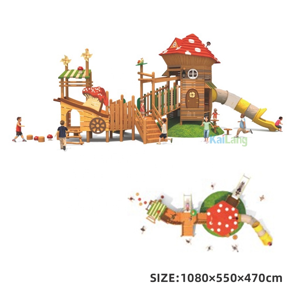 Orman Mantarı Ev Şeklinde Ahşa - Outdoor Children'S Park incelemesi ve fiyatı