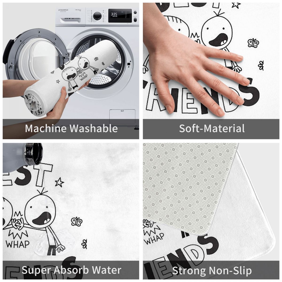 Best Friends Diary Of A Wimpy  - Kids Outdoor Mat Waterproof incelemesi ve fiyatı