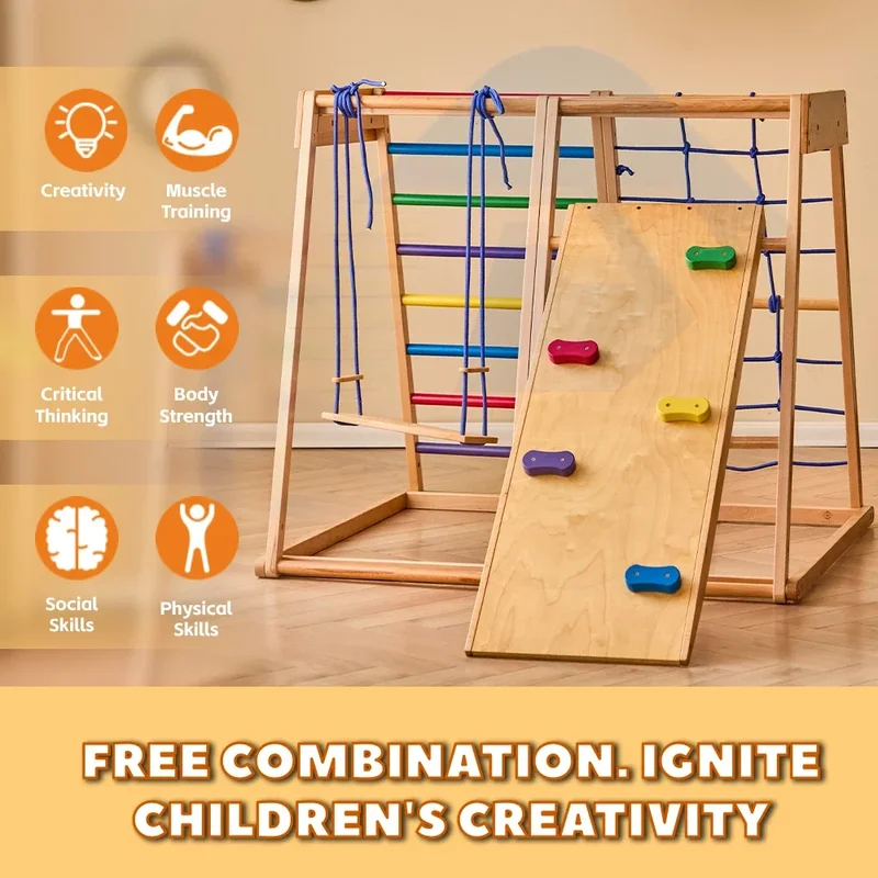 Ahşap Tırmanma Çerçevesi Kapal - Kids Outdoor Wooden Climbing Frame incelemesi ve fiyatı