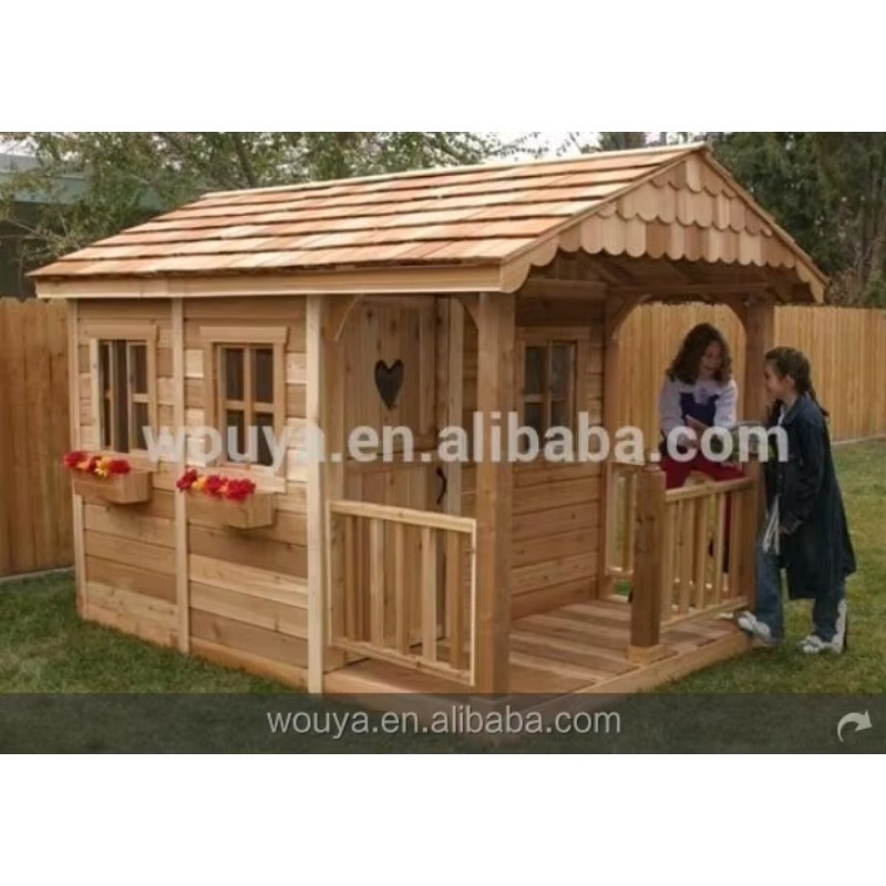 Ucuz Prefabrik Ahşap Oyun Evi  - Kids Outdoor Playhouse incelemesi ve fiyatı